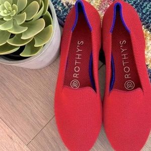 Rothy’s dark red loafer.